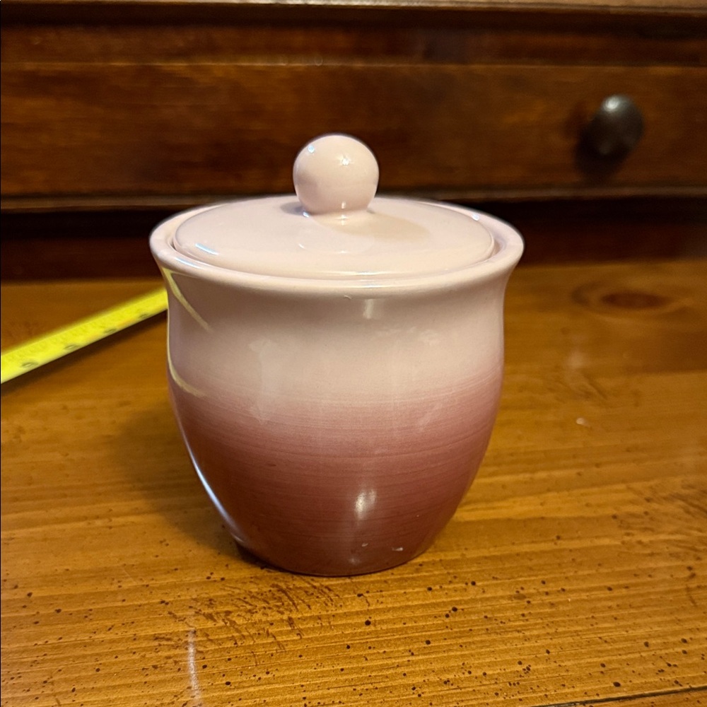 Purple Ceramic Jar with Lid